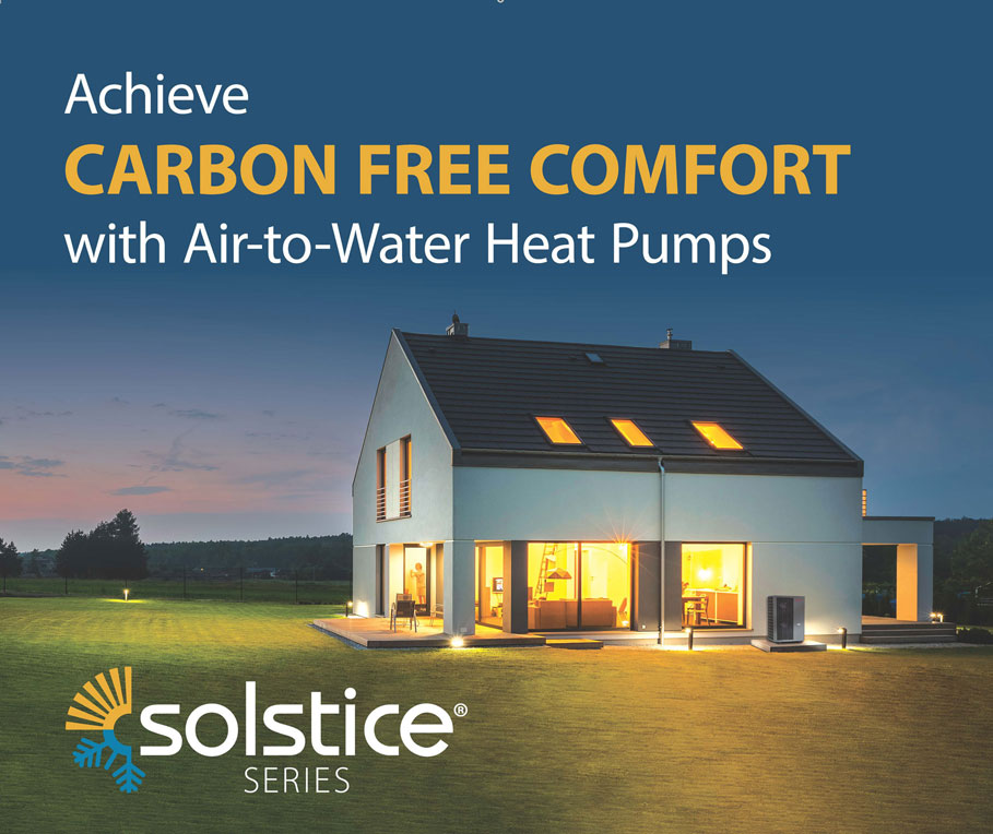 Achieve carbon free comfort with air-to-water heat pumps